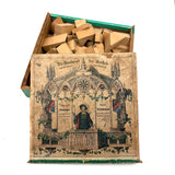 Very Scarce C. 1860s German Architectural Building Blocks with Hand-colored Plates