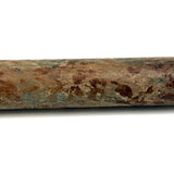 Wonderful Antique Handpainted Treen Pencil Shaped Pencil Box (With Early Pencil, As Found)