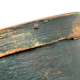 Small 19th Century Fingered Bentwood Pantry Box in Original Green Paint