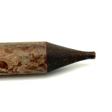 Wonderful Antique Handpainted Treen Pencil Shaped Pencil Box (With Early Pencil, As Found)