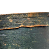 Small 19th Century Fingered Bentwood Pantry Box in Original Green Paint