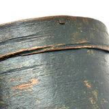 Small 19th Century Fingered Bentwood Pantry Box in Original Green Paint