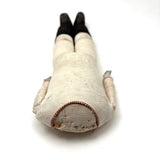 Beautiful Condition Antique German Kid Leather Doll Body with Bisque Hands and Knit Stockings