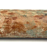 Wonderful Antique Handpainted Treen Pencil Shaped Pencil Box (With Early Pencil, As Found)