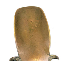 SOLD Brass Ladies Leg Presumed Trench Art Shoe Horn with Garter and Engraved Details