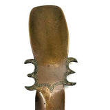 SOLD Brass Ladies Leg Presumed Trench Art Shoe Horn with Garter and Engraved Details