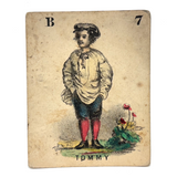 1853 W.& S.B.Ives, Salem MA Goody Two Shoes Parlor Game - 4 Cards + Instructions (Among the Earliest Parlor Games)