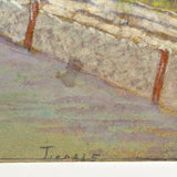 Coastal New England Harbor, Soft and Serene Watercolor/Gouache on Board, c. 1940s