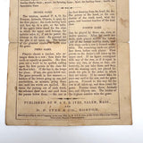 1853 W.& S.B.Ives, Salem MA Goody Two Shoes Parlor Game - 4 Cards + Instructions (Among the Earliest Parlor Games)