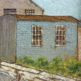 Coastal New England Harbor, Soft and Serene Watercolor/Gouache on Board, c. 1940s
