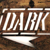 DARK ENGINE, Very Excellent Old Handcut Brass Stencil