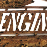 DARK ENGINE, Very Excellent Old Handcut Brass Stencil