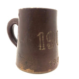 SOLD Charming 1905 Incised Folk Art Stoneware Mug Commemorating Unknown 1st Triennial!