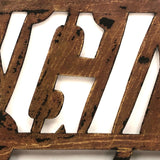 DARK ENGINE, Very Excellent Old Handcut Brass Stencil