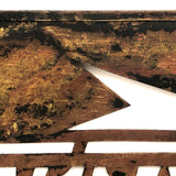 DARK ENGINE, Very Excellent Old Handcut Brass Stencil