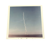 Trail of Smoke Across Hazy Blue Sky, Poignant 1969 Kodak Snapshot