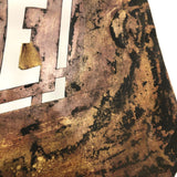 DARK ENGINE, Very Excellent Old Handcut Brass Stencil