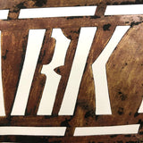 DARK ENGINE, Very Excellent Old Handcut Brass Stencil