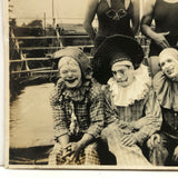 Wonderful c. 1920s Velox Snapshot of Clowns at Leisure at Water Circus
