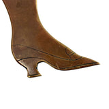 SOLD Brass Ladies Leg Presumed Trench Art Shoe Horn with Garter and Engraved Details