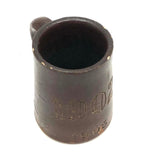 SOLD Charming 1905 Incised Folk Art Stoneware Mug Commemorating Unknown 1st Triennial!