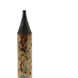 Wonderful Antique Handpainted Treen Pencil Shaped Pencil Box (With Early Pencil, As Found)