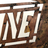 DARK ENGINE, Very Excellent Old Handcut Brass Stencil