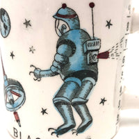 Mid-Century Japanese Count Down Blast Off Child's Mug