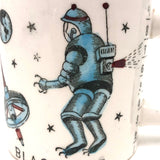 Mid-Century Japanese Count Down Blast Off Child's Mug