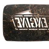 DARK ENGINE, Very Excellent Old Handcut Brass Stencil