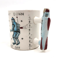 Mid-Century Japanese Count Down Blast Off Child's Mug