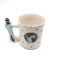 Mid-Century Japanese Count Down Blast Off Child's Mug