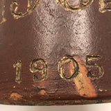 SOLD Charming 1905 Incised Folk Art Stoneware Mug Commemorating Unknown 1st Triennial!