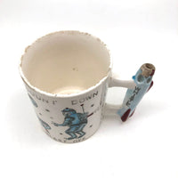 Mid-Century Japanese Count Down Blast Off Child's Mug
