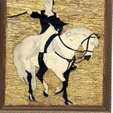 Folk Art George Washington on Horseback with Golden Ground, William Jones' 1932 Drawing/Painting/Carving Hybrid