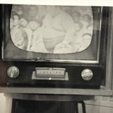 SOLD Sumo Wrester Shot on Screen, Mid 20th Century Annotated Snapshot