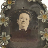 SOLD Bespectaled Woman with Double Halo! Charming Victorian Wirework Frame with Miniature Photo