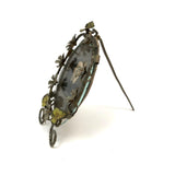 SOLD Bespectaled Woman with Double Halo! Charming Victorian Wirework Frame with Miniature Photo