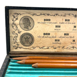 Scarce c. 1860s E. Eberhard Faber Polygrade Drawing Pencils in Original Case with Snap Closure