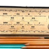 Scarce c. 1860s E. Eberhard Faber Polygrade Drawing Pencils in Original Case with Snap Closure