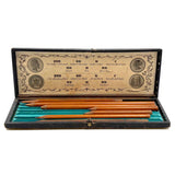 Scarce c. 1860s E. Eberhard Faber Polygrade Drawing Pencils in Original Case with Snap Closure