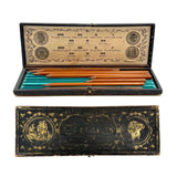 Scarce c. 1860s E. Eberhard Faber Polygrade Drawing Pencils in Original Case with Snap Closure