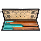 Scarce c. 1860s E. Eberhard Faber Polygrade Drawing Pencils in Original Case with Snap Closure