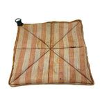 Satisfying Old Handmade Potholder with Great Fabrics and Corner Hook