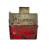 Wilbert's House, 19th Century Tin House Bank in Best Bright Red Paint (Missing One Wall!)
