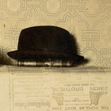 Potato Measured Against Hat and Book, Many Times Excellent 1907 Photograph