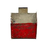 Wilbert's House, 19th Century Tin House Bank in Best Bright Red Paint (Missing One Wall!)