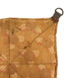Satisfying Old Handmade Potholder with Great Fabrics and Corner Hook