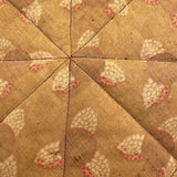 Satisfying Old Handmade Potholder with Great Fabrics and Corner Hook