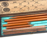 Scarce c. 1860s E. Eberhard Faber Polygrade Drawing Pencils in Original Case with Snap Closure